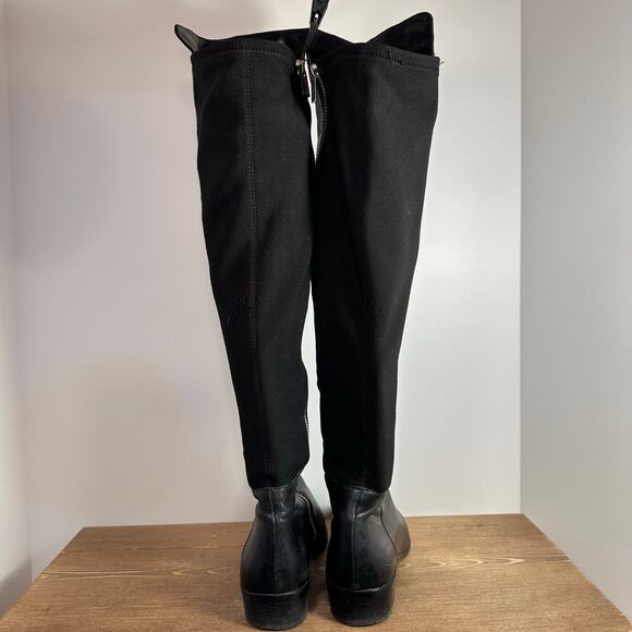 Michael Kors MK Over The Knee Bromley Riding Boots 7.5 Stretch Leather Elevated - Picture 10 of 15